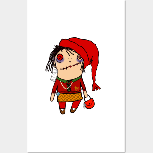 Christmas? Uh? Stressed out rugdoll Santa not ready for Christmas. Posters and Art